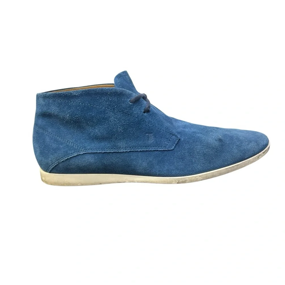 🔥 Tod’s Blue Suede‎ Desert Chukka Boots – Men’s 7.5 (US 8–8.5 Fit)